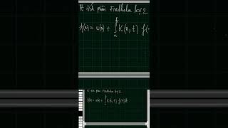 Fredholm integral equation type 2 integralequation mathematics [upl. by Ellehctim7]