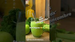 Une recette de jus détox vert maison au céleri concombre pomme et citron 🍏🍋 [upl. by Dor]