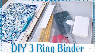 How to make a 3 Ring Fabric Binder from scratch [upl. by Heti]