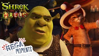 Shreks Christmas Stories🎅  Shrek The Halls  Christmas Special 🎄 Movie Moments  Mega Moments [upl. by Elton195]