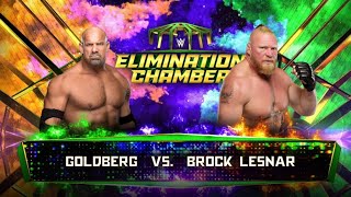 Wwe Goldberg vs Brock Lesnar Elimination Chamber Match [upl. by Benedix]