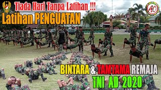 latihan fisik TNI  Latihan Penguatan  Bintara Tamtama Remaja TNI AD 2020 [upl. by Adamek]