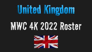 United Kingdom MWC 2022 Roster Introduction [upl. by Kusin]