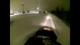 4 am SkiDoo Rippin Urban Sledding [upl. by Anawal]