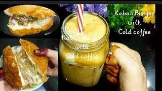 Hot Hot Kabab Burger with Cold Coffee recipe [upl. by Vivl235]