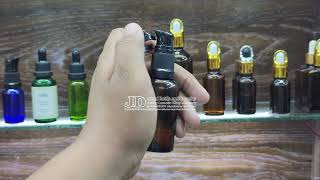 GLASS Serum BOTTAL AL SIZE BLACK PUMP AMBER COLOUR [upl. by Taft122]