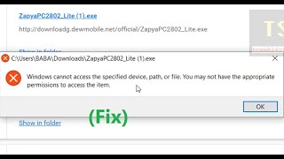 How to fix Windows cannot access the specified device path or file Windows 10 [upl. by Akzseinga]