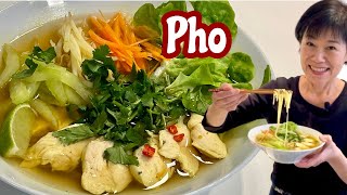 Nouille du riz  Pho au poulet  cuisine vietnamien  Kumiko Recette [upl. by Tessler]