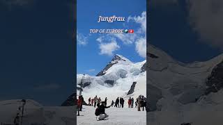 Switzerland Swiss Alps Jungfrau 4K TOP OF EUROPE Ice field shorts viralvideo flowermofficial [upl. by Hollyanne770]