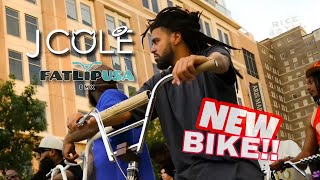 J COLE’S NEW DREAMVILLE BIKE Riding in HOUSTON Built by FATLIP USA BMX [upl. by Mara]