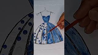 What color do mixed dresses make   Dress color mixing ✨🖌️🎨💯 drawing satisfying shorts [upl. by Frants447]