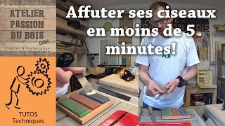 COMMENT AFFUTER SES CISEAUX A BOIS EN MOINS DE 5 MINUTES  méthode Paul Sellers [upl. by Eltsirhc671]