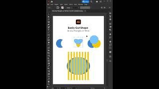 Easily Cut Shape Shapes in Adobe Illustrations freecdr [upl. by Berck]