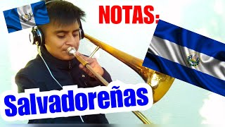 Salvadoreñas que Lindas son  Hermanos flores  Notas para Trombón  Jonatan Alexander [upl. by Morven76]