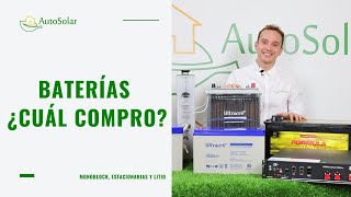 Baterías Solares diferencias y tipos litio monoblock y estacionarias [upl. by Nonaihr]