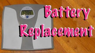 How to replace the batteries on a bathroom scale easy [upl. by Aidualk922]