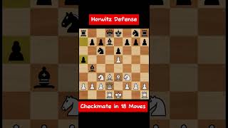 Horwitz DefenseCheckmate in 18 moves chess [upl. by Andrei]