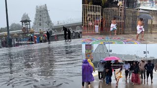 Tirumala Sri Venkateswara Swamy Temple Waterlogged Again Due To Heavy Rain [upl. by Shandy]