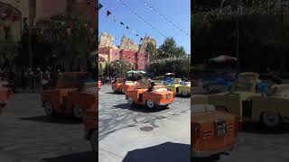 The Original Trackless Car Ride  Luigis Rollickin Roadsters on a Sunny Day in Cars Land DCA [upl. by Goodwin]