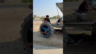 Tractor Tyre Me Banana 🍌😂Part1 youtubeshorts funny hsnawabianvines [upl. by Ahsiya]