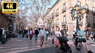 ☀️ Barcelonas Sunny Winter Walk  Barcelonas Eixample district  Walking Tour 4K [upl. by Cowles15]