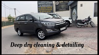 VLOG 7  DEEP DRY CLEANING  INNOVA CRYSTA  MAGIC TOUCH CAR WASHING amp DETAILING [upl. by Aimej650]