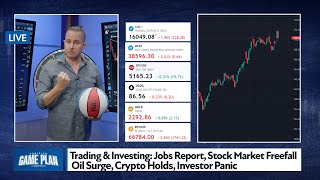 Trading amp Investing Jobs Report Stock Market Freefall Oil Surge Crypto Holds Investor Panic [upl. by Ahseina631]