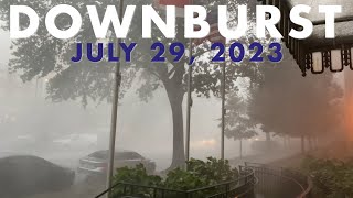 Intense Microburst With 6070 MPH Winds During Severe Thunderstorm  Washington DC  July 29 2023 [upl. by Suiramed]