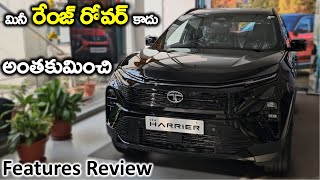 Tata HARRIER Dark Edition Detailed Features Review in Telugu  tataharrierfacelift2023 review [upl. by Vogel]