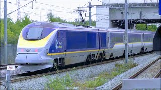 Trains at Ebbsfleet International HS1  4918 [upl. by Fulbert]