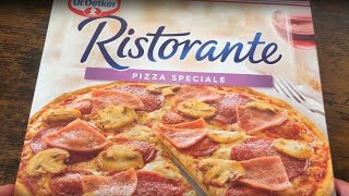 Dr Oetker Ristorante Pizza Speciale topped with delicious Mushrooms and juicy Ham  JunkFoodHacker [upl. by Cleti214]