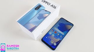 Oppo A16 Unboxing and Full Review  5000 mAh Battery [upl. by Naillig337]