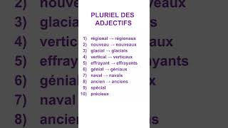 Pluriel des adjectifs francais adjectifs cm1 [upl. by Massimiliano]