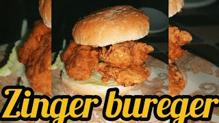 zinger burger recipe  زنگر برگر ریسپی chicken burger [upl. by Dnalra]