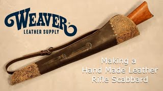 Making a Western Leather Rifle Scabbard [upl. by Lorsung]