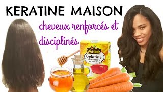 KÉRATINE MAISON  RENFORCER les cheveux et STOPPER LA CASSE soin proteiné profond [upl. by Ainahpets]