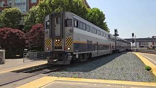 Amtrak CDTX 6963 leading Capital Corridor 728 at Emeryville Station amtrak amtrakcalifornia [upl. by Turrell]