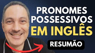 PRONOMES POSSESSIVOS em inglês  Como Usar my mine your yours her hers [upl. by Helbonnas]