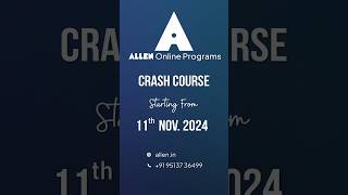 ALLEN’s JEE Crash Course Essential Topics and Strategies for JEE Success [upl. by Pazia]