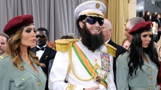 Sacha Baron Cohen Spills Ashes on Ryan Seacrest at Oscars [upl. by Ozan]