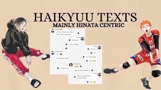 HAIKYUU TEXTS  Hinata Centric Kinda  Foreshadowing on future ships😍🤗 [upl. by Odnavres329]