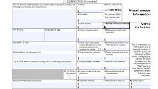 IRS Form 1099MISC walkthrough Miscellaneous Information [upl. by Iams]