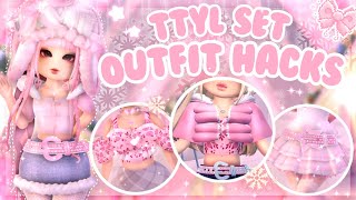 5 Outfit Hacks using the NEW TTYL SET 💗❄️✨  Royale High [upl. by Nodal182]