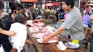 China A Colorful Market in Yunnan Around Dali [upl. by Kentigerma]