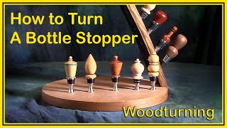 How to Turn A Bottle Stopper That Sells By Deans Woodworking woodturning [upl. by Einiffit57]