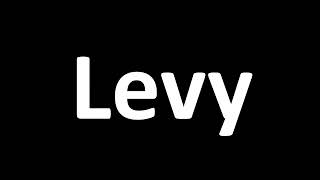 How to Pronounce Levy [upl. by Ahseikan]