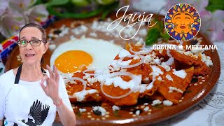 Los Mejores Chilaquiles Rojos Rancheros Con Huevos Estrellados Sin Salpicar Aceite [upl. by Tnafni487]