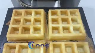 Commercial Rotary Waffle Machine Square Shaped Waffle Maker [upl. by Otilia]