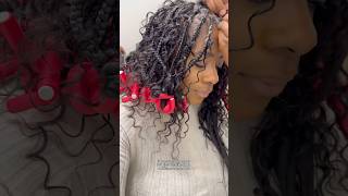 trying a boho knotless bob for the first time 🤍 braids knotlessbraids bohobraids bobhairstyle [upl. by Dina]