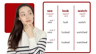 Confusing English Verbs  SEE  LOOK AT  WATCH [upl. by Ellertnom]